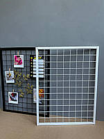 Белый настенный органайзер Мудборд сетка в рамке для заметок и фотографий размером 60x45 см доска настроения