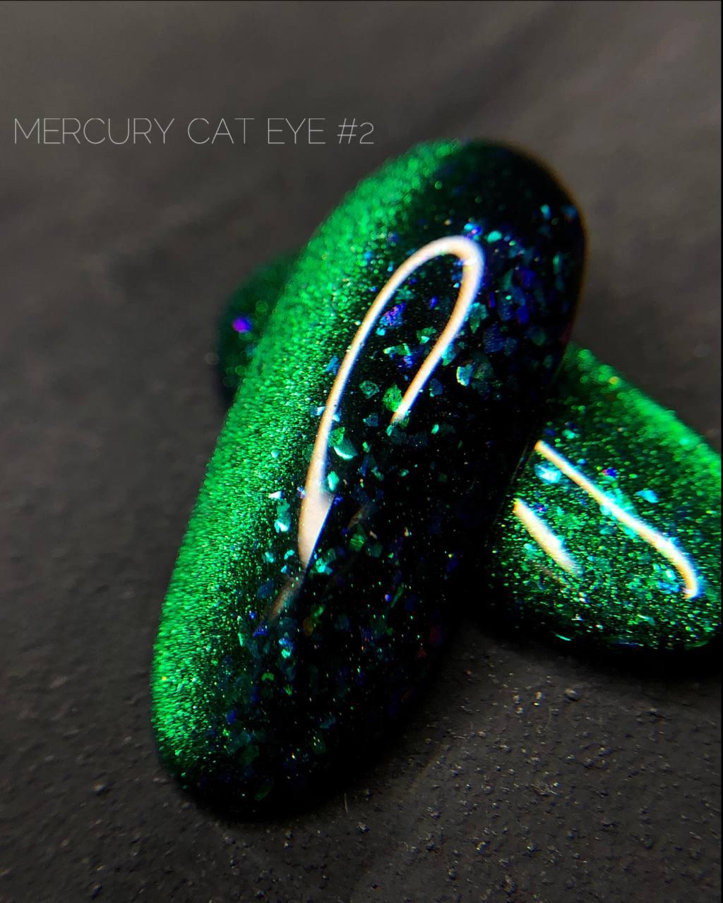 Гель-лак Crooz Cat Eye Mercury — котяче око з частинками потай №02, 8 мл, фото 1