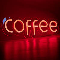 Неоновая вывеска для кофейни "COFFEE" RED (с контроллером)