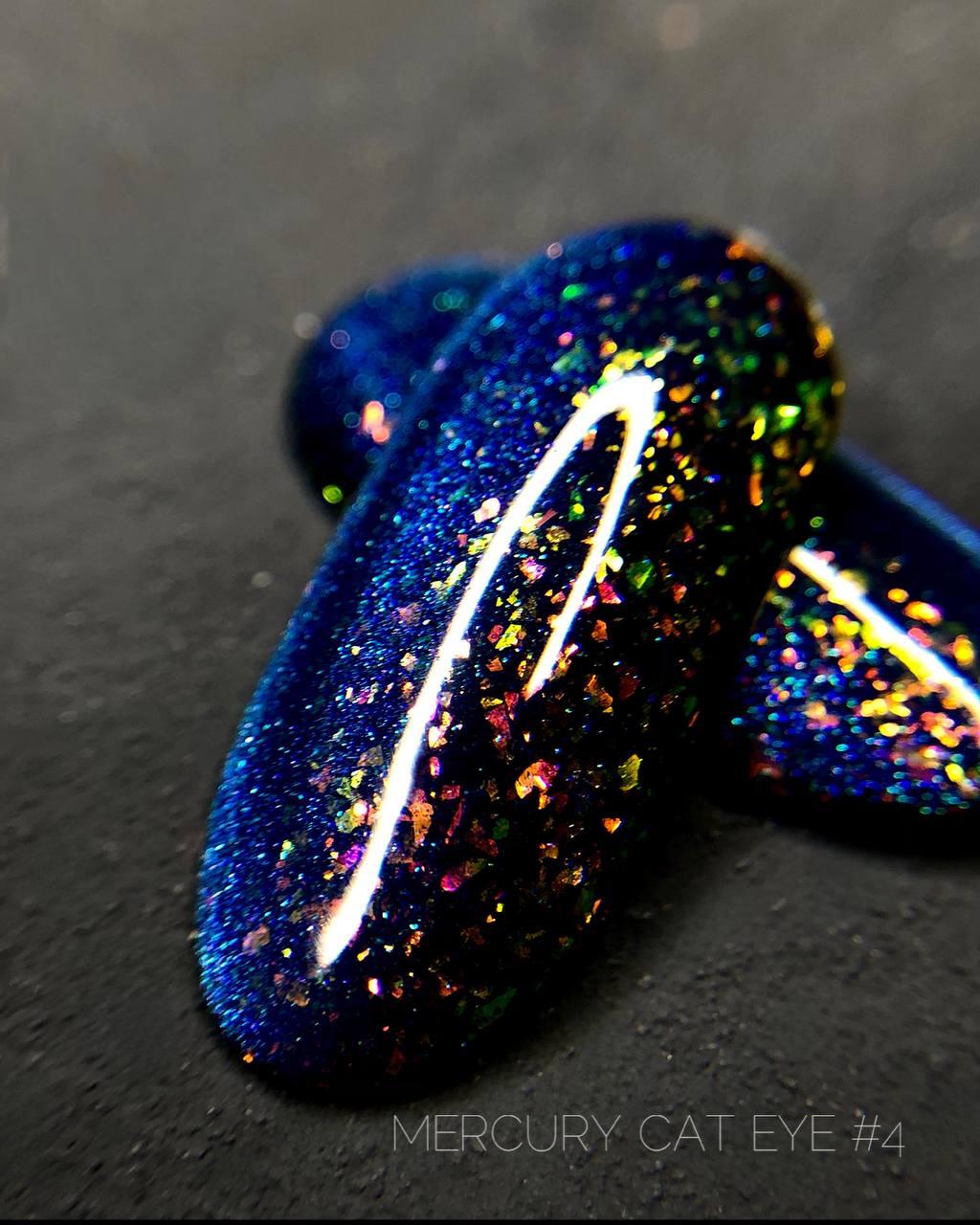 Гель-лак Crooz Cat Eye Mercury — котяче око з частинками потай №04, 8 мл, фото 1