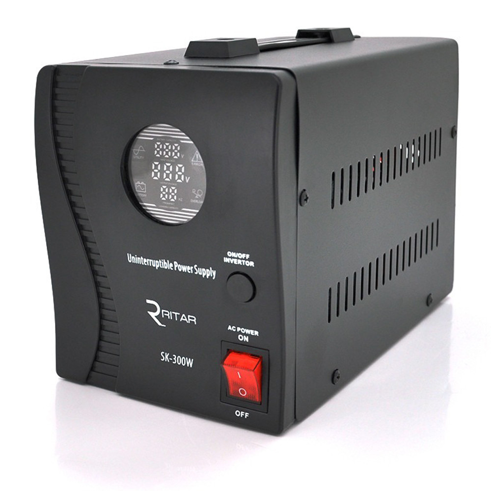 Джерело безперебійного живлення Ritar SK-500VA 300 Вт з чистою синусоїдою для будинку комп'ютера котла