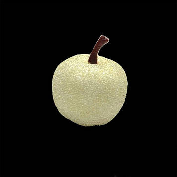 Декоративні штучні фрукти Яблука в цукрі, цукрові яблука d=3,5 см колір біло-молочний