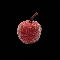 Декоративные искусственные фрукты Яблоки в сахаре, сахарные яблоки d=3,5 см цвет бордовый