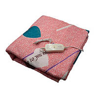 Простынь с подогревом Electric Blanket 7421 размер 145х160 см Pink Heart N