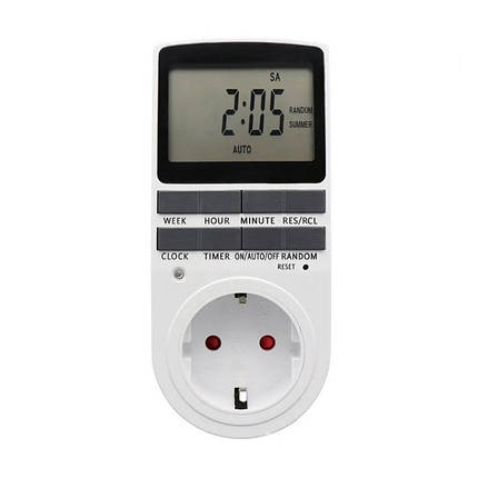Розетка з таймером увімкнення та вимкнення Timer Socket KWE-TM02-EU 8747 N, фото 1