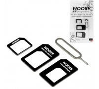 Nano, Micro Sim адаптер 3в1, переходник iPhone 4 5 + скрепка PZZ