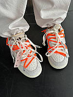 Nike SB Dunk x OFF WHITE Grey Orange кроссовки и кеды хорошее качество Размер 36