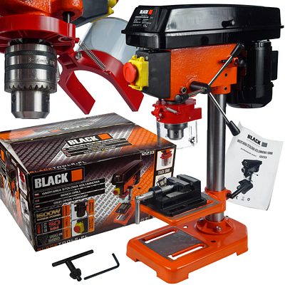 Настільний свердлильний верстат BLACK ( 1600Вт / 3-16 мм / 5 швидкостей / + лещата )