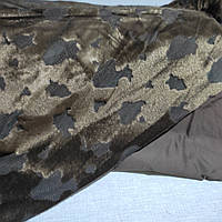 Ткань декоративная "Мех комбинированный" серо-темно-коричневый 140см