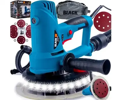 Шліфувальна машина для стін та стель LED PAPER з підсвічуванням ( 180мм / 2200Вт / 2500 об / хв )