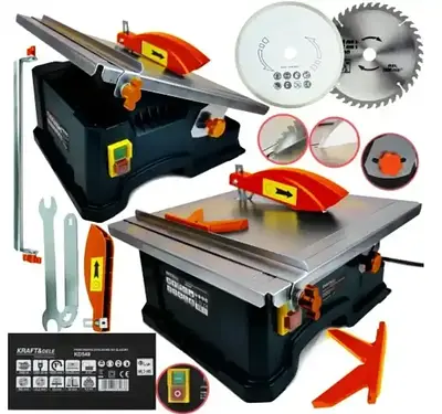 Плиткоріз Kraft & Dele ( 1800Вт / 4500 об.хв / диск 180мм / кут різання 45 ° / можливість мокрого різання )