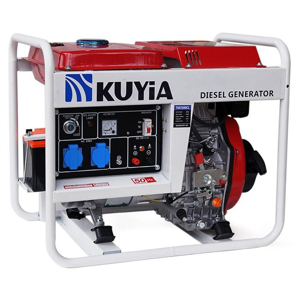 Генератор дизельний Kuyia TM3500CL переносний 3 кВт однофазний 220 В для квартири синхронний