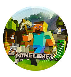 Паперові тарілки "Майнкрафт" (10 шт.), Ø - 18 см., Україна