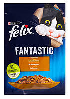 Вологий корм Felix Fantastiс для котів з індичкою в желе 85 г (7613039832516)