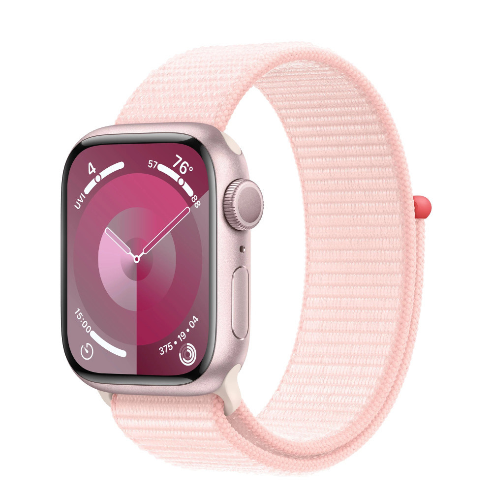 Смарт-годинник Apple Watch Series 9 GPS 41mm Pink Aluminum Case with Al Light Pink Sport Loop (MR953), фото 1