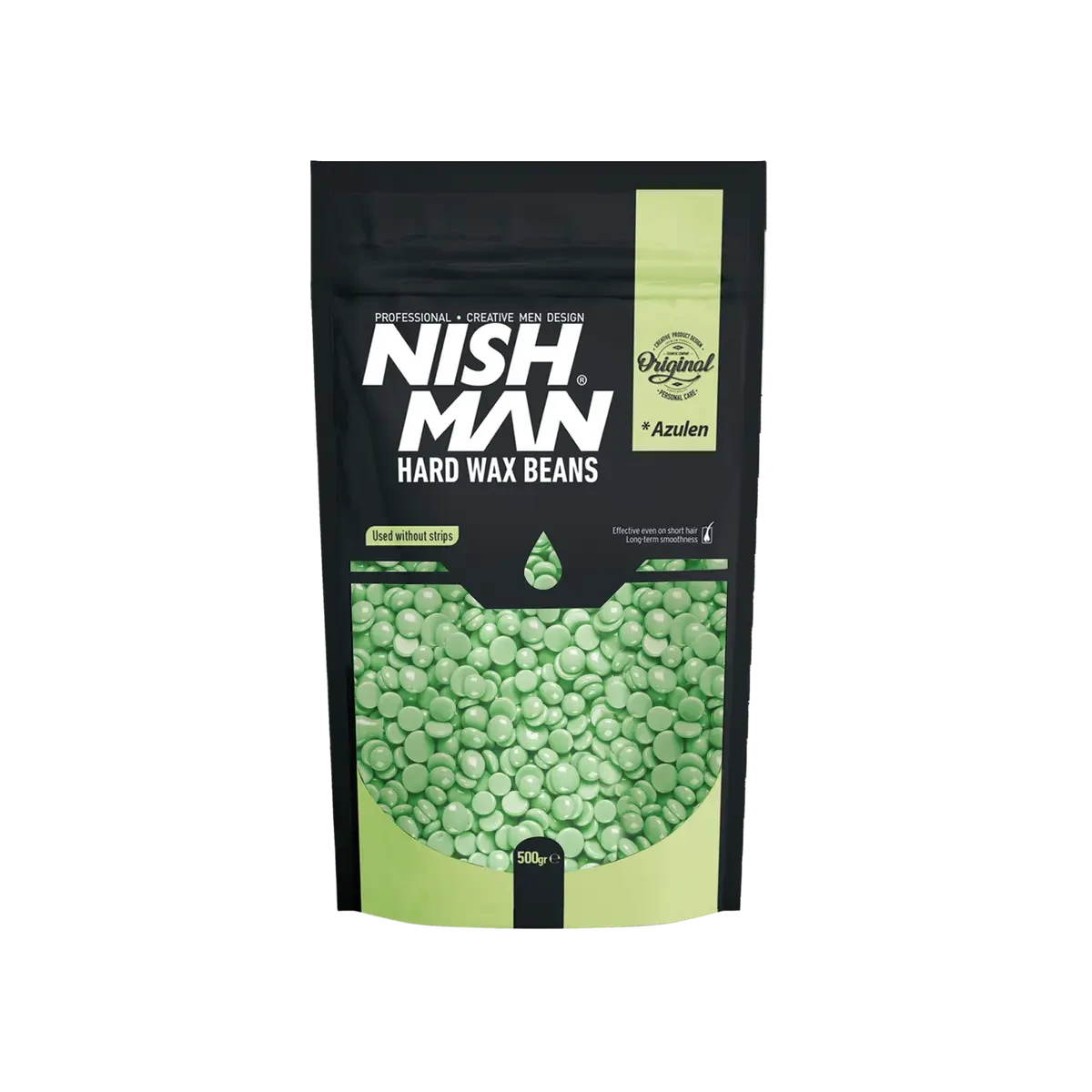 Віск для депіляції у гранулах Nishman Professional Hard Wax Beans Green 500г, фото 1
