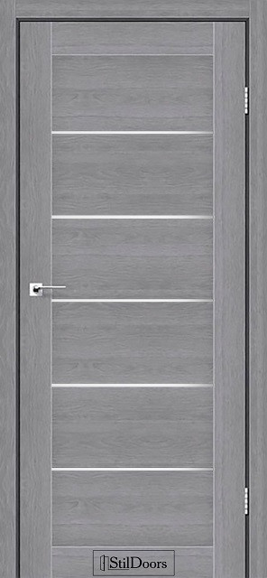 Двері міжкімнатні StilDoors VICTORIA Дуб Попелястий / зі склом сатин