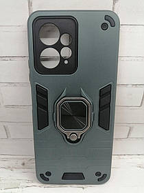 Чохол силікон для Xiaomi Redmi Note 12 накладка бампер із кільцем зелений