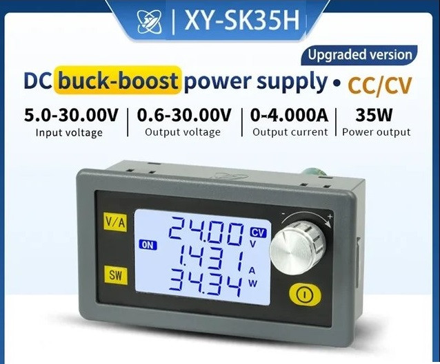 XY-SK35H DC-DC знижувальний/підвищувальний регульований модуль 0.6-30 В 4 А 80 Вт CV/CC Лабораторний блок живлення