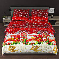 Семейное постельное белье KrisPol, бязь Lux 5181081-4, "Веселое Рождество"