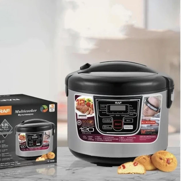 Багатофункціональна універсальна мультиварка RAF R.166 12 програм з антипригарним покриттям, фото 1