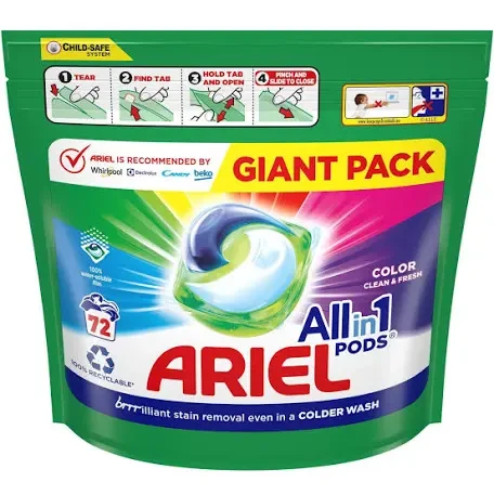 Капсули для прання Ariel Pods Все-в-1 Color, для кольорових тканин, 72 шт. - фото 1 - id-p1997863299
