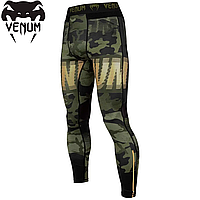 Компрессионные штаны мужские лосины компрессионные леггинсы для боев Venum Tactical Spats Forest Camo Black
