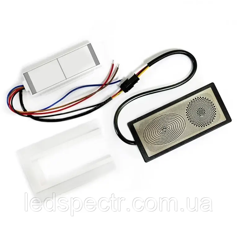 Сенсорний вимикач для дзеркал Biom LB-05-ВТ 1 динамік, 2 кл., bluetooth, dimmer, 2 канали 12-24V 65W IP44