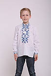Вишиванка для хлопчика блакитна вишиванка,арт 4427, фото 3