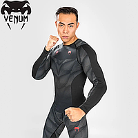 Рашгард лонгслив мужской Venum Phantom Rashguard Long Sleeves Black Red