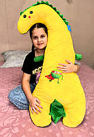 Мягкая игрушка подушка-обнимашка "DinoDream" 110см, желто-зеленая, ТМ Dreamtoys (DINOжел/зеленая)