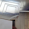 Наклейки на стіну дзеркальні квадрати порожнисті 13*10,5 срібло 16 штук акрил 8712, фото 4