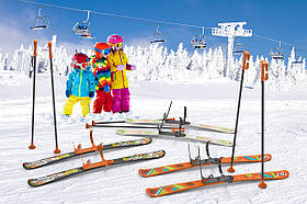 Лыжи с палками 90*14*12см, ТМ Технок, Украина (9260)