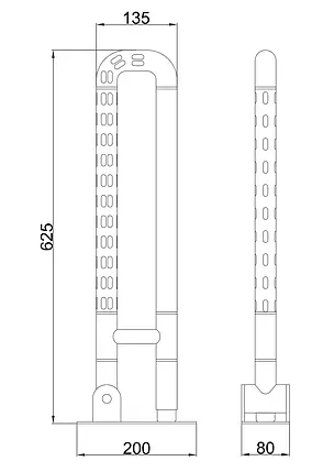 Поручень настінний для туалету Frap F8141, 620 мм, білий, фото 3