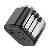 Перехідник для розеток HOCO AC5 2USB Black S
