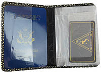 Кожаная обложка на паспорт загранпаспорт Giorgio Ferretti черная с Новинка Xata