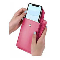 Женский клатч-шумка BAELLERRY Forever Young, Кошелек сумка с отделением для телефона. PL-116 Цвет: розовый