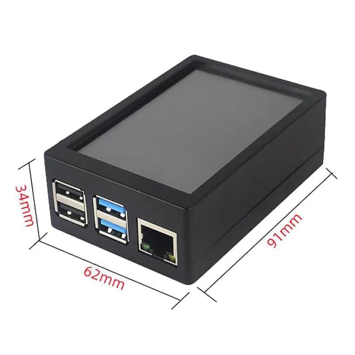 Корпус з екраном 3.5" 480×320 LCD TFT Resistive TS SPI для Raspberry Pi 4B (K-0403)