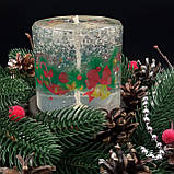 Декоративна новорічна гелева свічка Чародейка 8502-2024-7 циліндр, фото 2