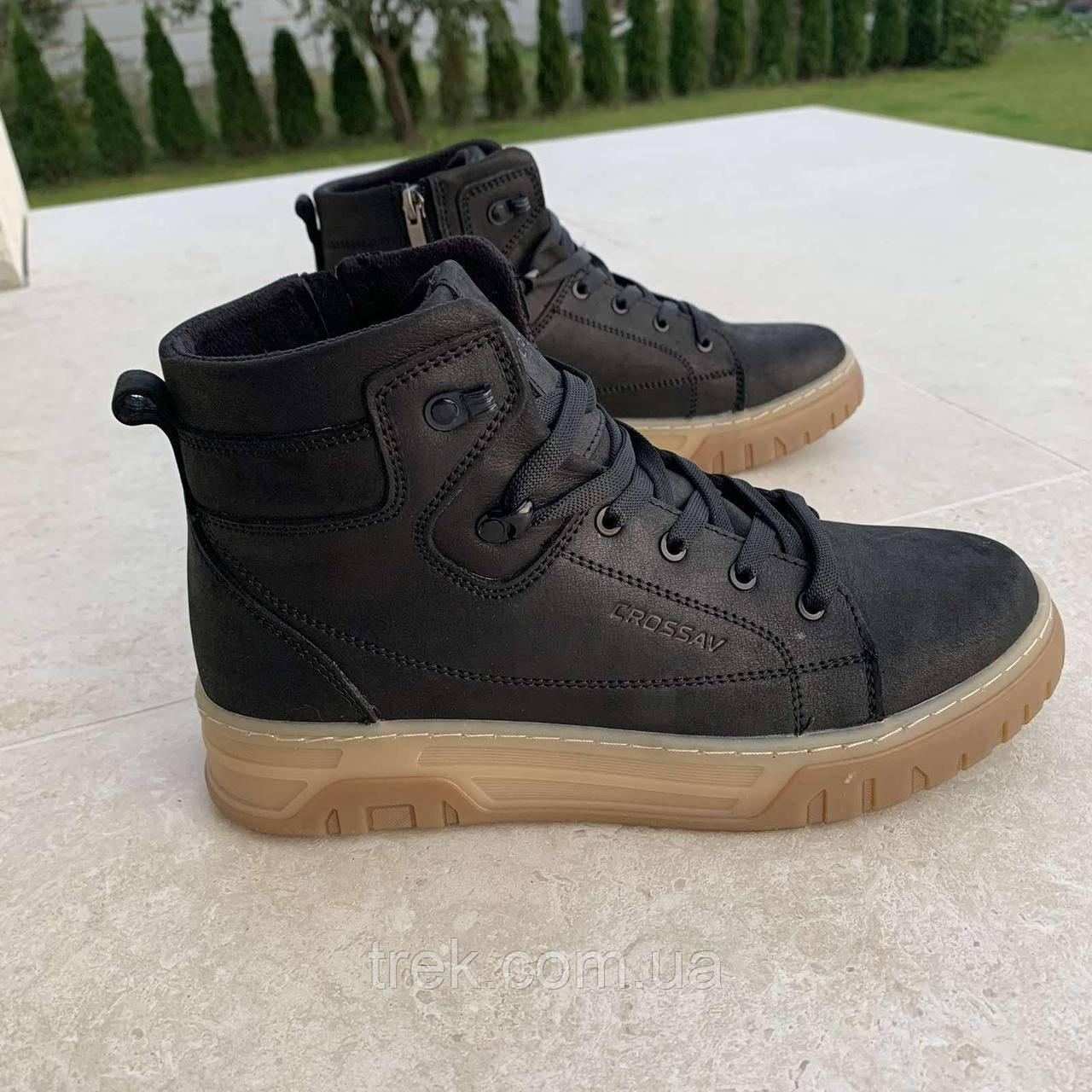 Черевики чоловічі шкіряні зимові чорні /10528/-41р, фото 1