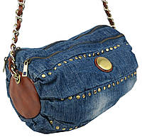 Уценка Цилиндрическая женская сумка Fashion jeans bag Новинка Xata