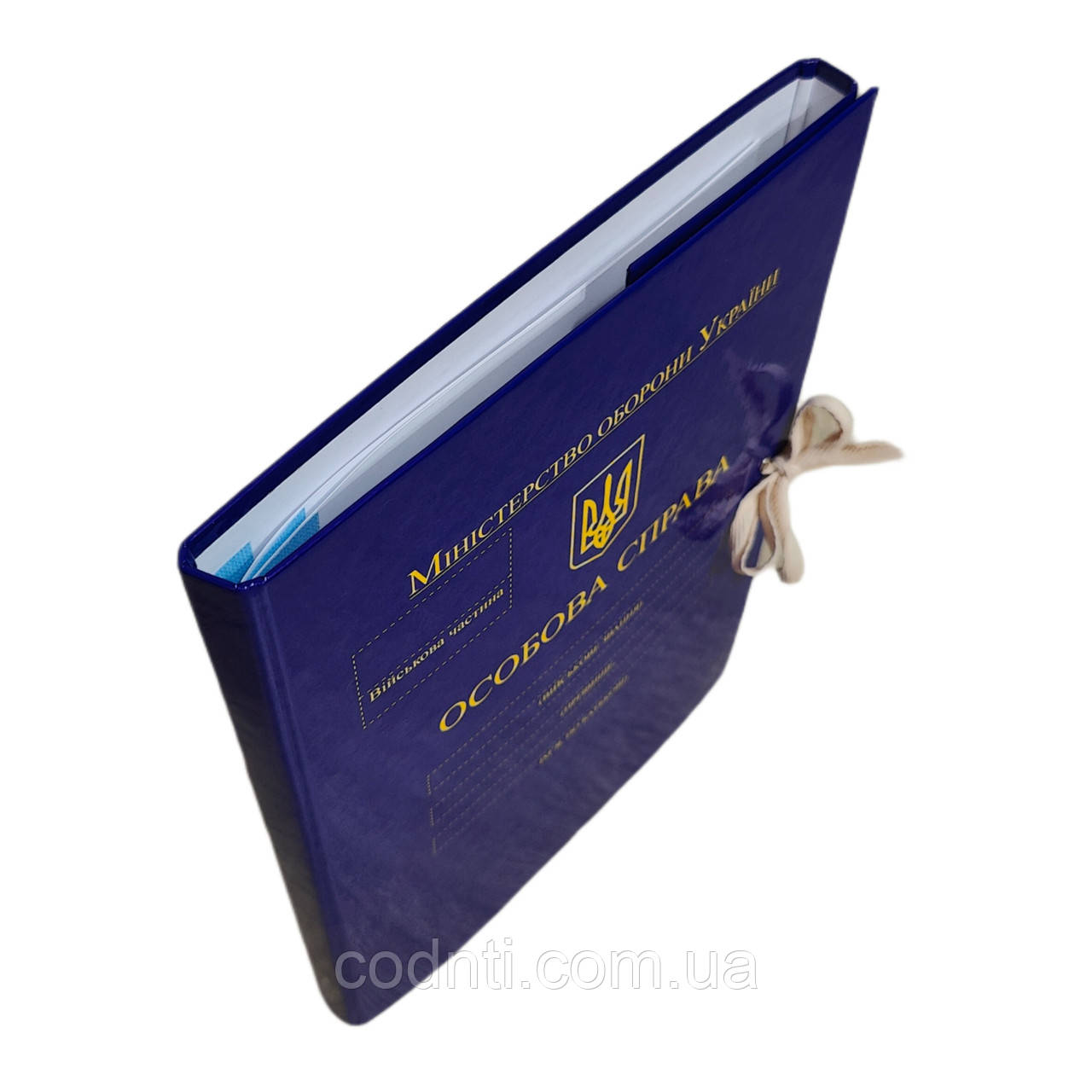Папка А4 МОУ Архівна "Особова справа", зав'язки, корінець 10 мм, Матове PP-покриття, фото 1