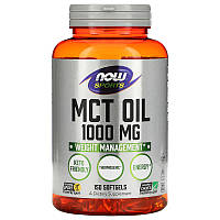 Предтренировочный комплекс NOW Sports MCT Oil 1000 mg, 150 капсул