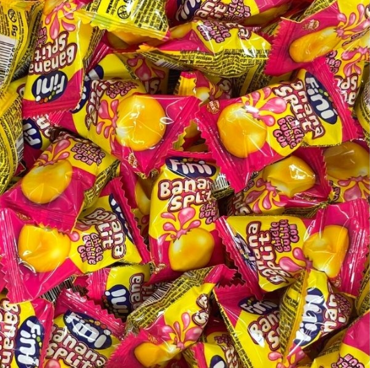 Жувальна гумка "FINI Banana Split" банан 5 грам. мікс-, фото 1