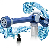 Многофункциональная насадка на шланг для полива водомет для мойки авто распылитель воды EZ JET Water Cannon 8