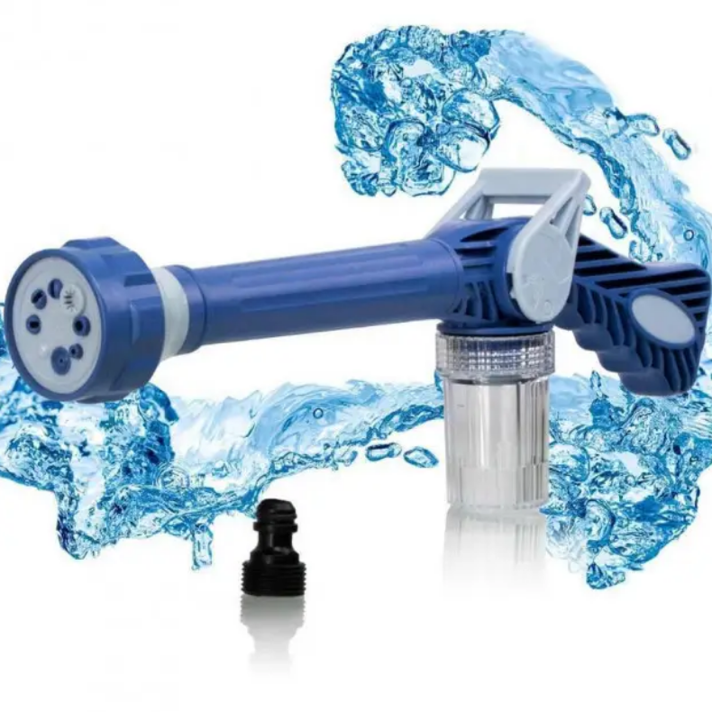 Багатофункціональна насадка на шланг для поливу водомет для миття авто розпилювач води EZ JET Water Cannon 8 режимів