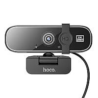 Веб камера для компьютера с микрофоном HOCO GM101 2KHD 4Mpx Black ТР