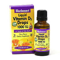 Витамины и минералы Bluebonnet Liquid Vitamin D3, 1000 IU 30 мл - апельсин