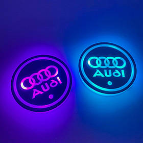 Підсвічування підсклянника з логотипом AUDI (Ауді) RGB