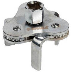 Знімач оливного фільтра "краб" Ø63-103мм з плоским захоплювачем і перехідником 1/2"-3/8" SIGMA (6223371)